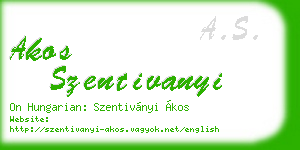 akos szentivanyi business card